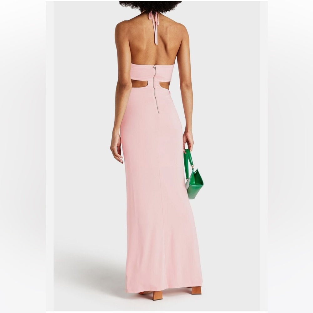 Alice + Olivia Margeurite English Rose Cutout Halter Maxi Dress - Picture 2 of 9